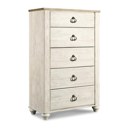 Signature Design by Ashley Willowton B267B56 8 pc Queen Sleigh Bedroom Set - American Furniture of Slidell