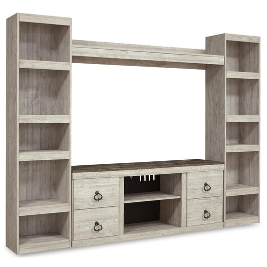 Signature Design by Ashley Willowton EW0267W7 4 pc Entertainment Center - American Furniture of Slidell