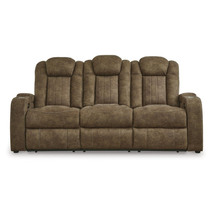 Signature Design by Ashley Wolfridge 6070315 Power Reclining Sofa with Adjustable Headrest - American Furniture of Slidell