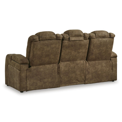 Signature Design by Ashley Wolfridge 6070315 Power Reclining Sofa with Adjustable Headrest - American Furniture of Slidell
