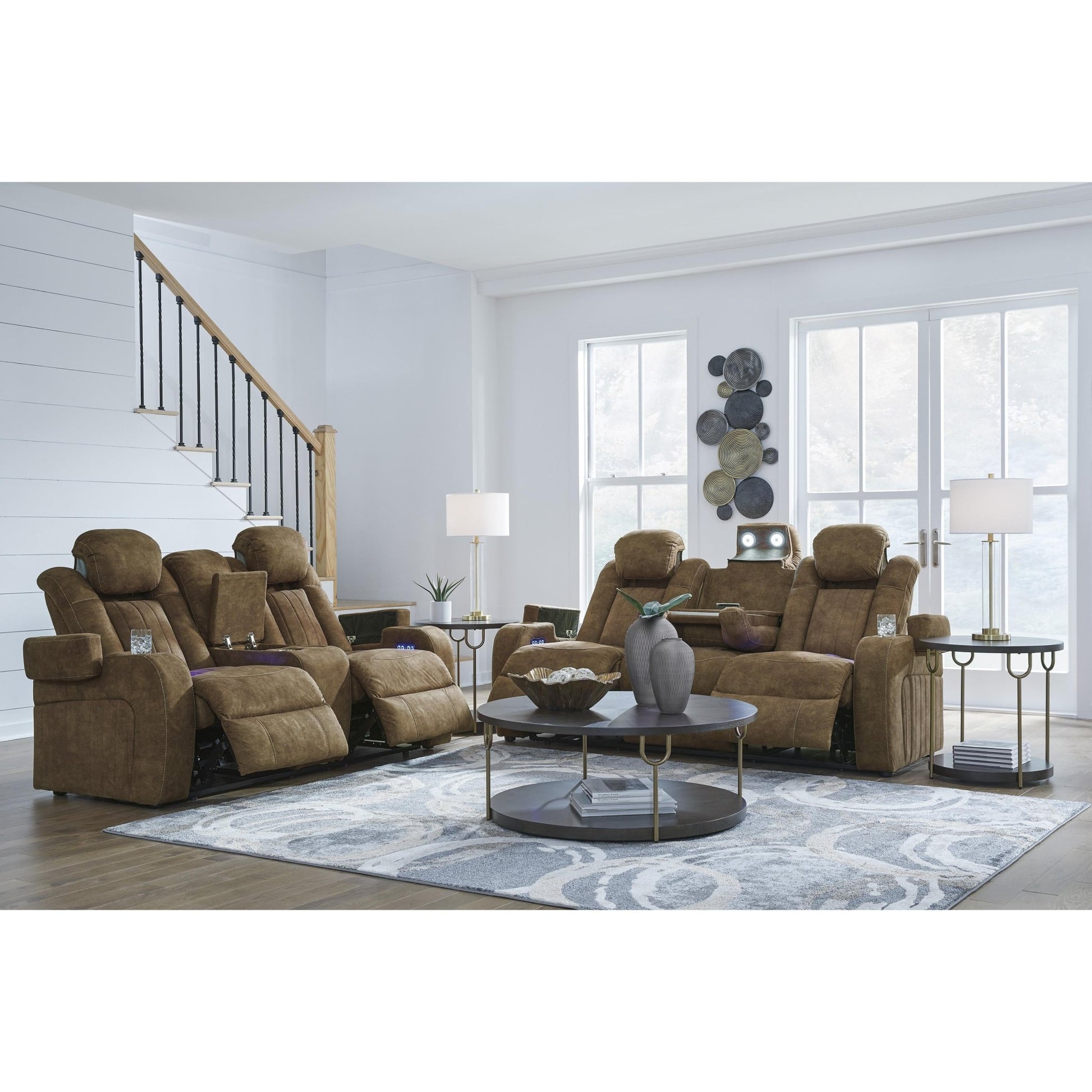 Signature Design by Ashley Wolfridge 6070315 Power Reclining Sofa with Adjustable Headrest - American Furniture of Slidell