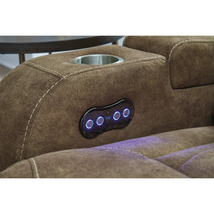 Signature Design by Ashley Wolfridge 6070315 Power Reclining Sofa with Adjustable Headrest - American Furniture of Slidell