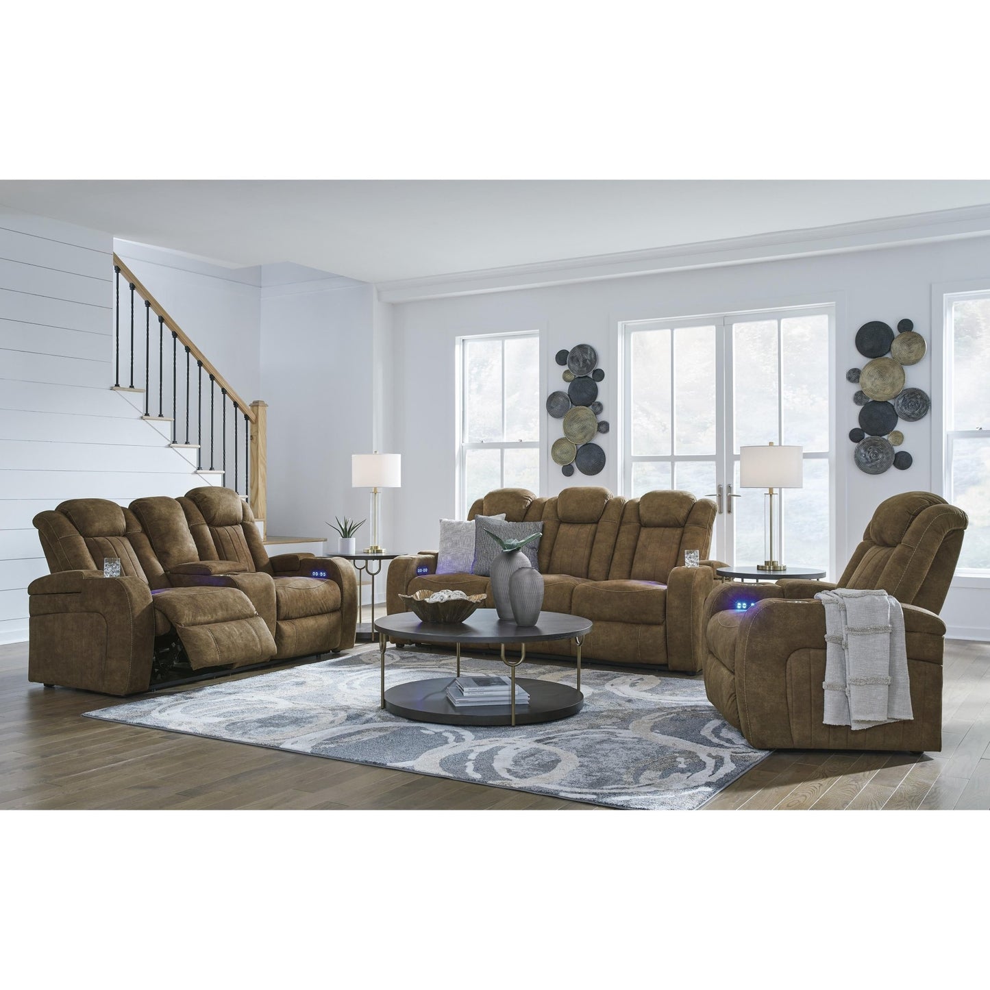 Signature Design by Ashley Wolfridge 6070315 Power Reclining Sofa with Adjustable Headrest - American Furniture of Slidell