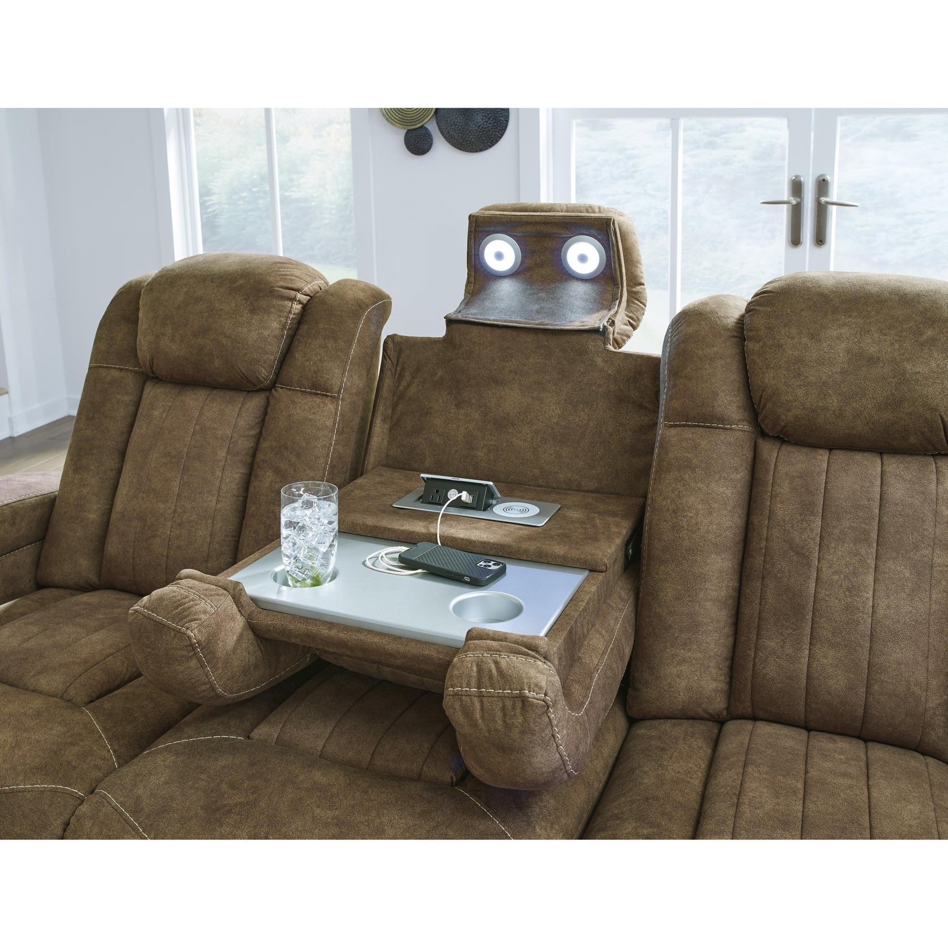 Signature Design by Ashley Wolfridge 6070315 Power Reclining Sofa with Adjustable Headrest - American Furniture of Slidell