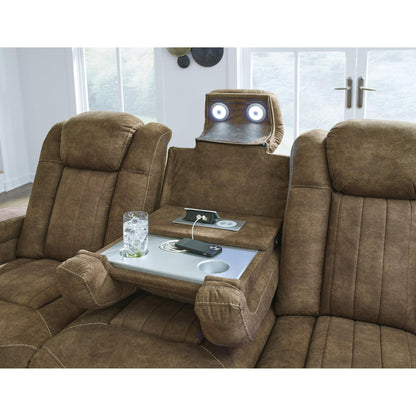 Signature Design by Ashley Wolfridge 6070315 Power Reclining Sofa with Adjustable Headrest - American Furniture of Slidell
