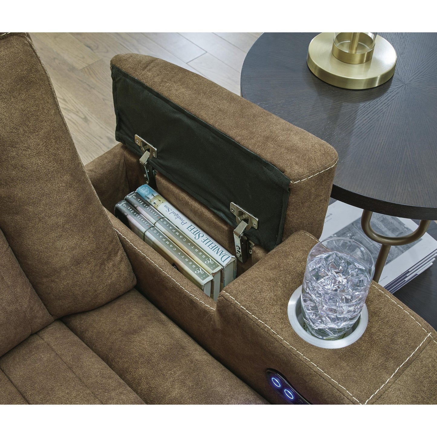 Signature Design by Ashley Wolfridge 6070315 Power Reclining Sofa with Adjustable Headrest - American Furniture of Slidell