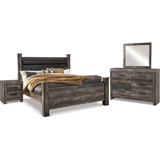 Signature Design by Ashley Wynnlow B440B35 6 pc King Poster Bedroom Set - American Furniture of Slidell