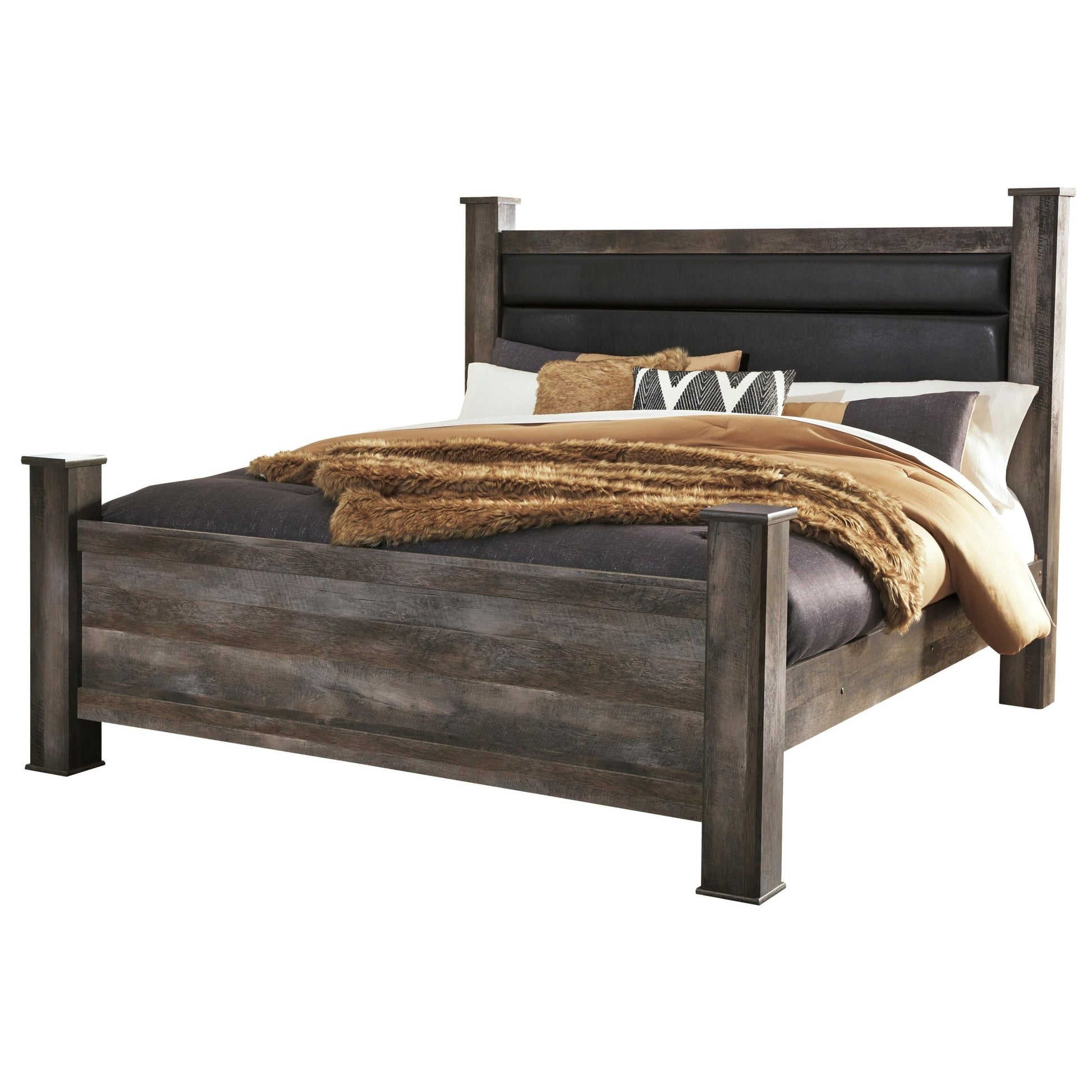 Signature Design by Ashley Wynnlow B440B35 6 pc King Poster Bedroom Set - American Furniture of Slidell