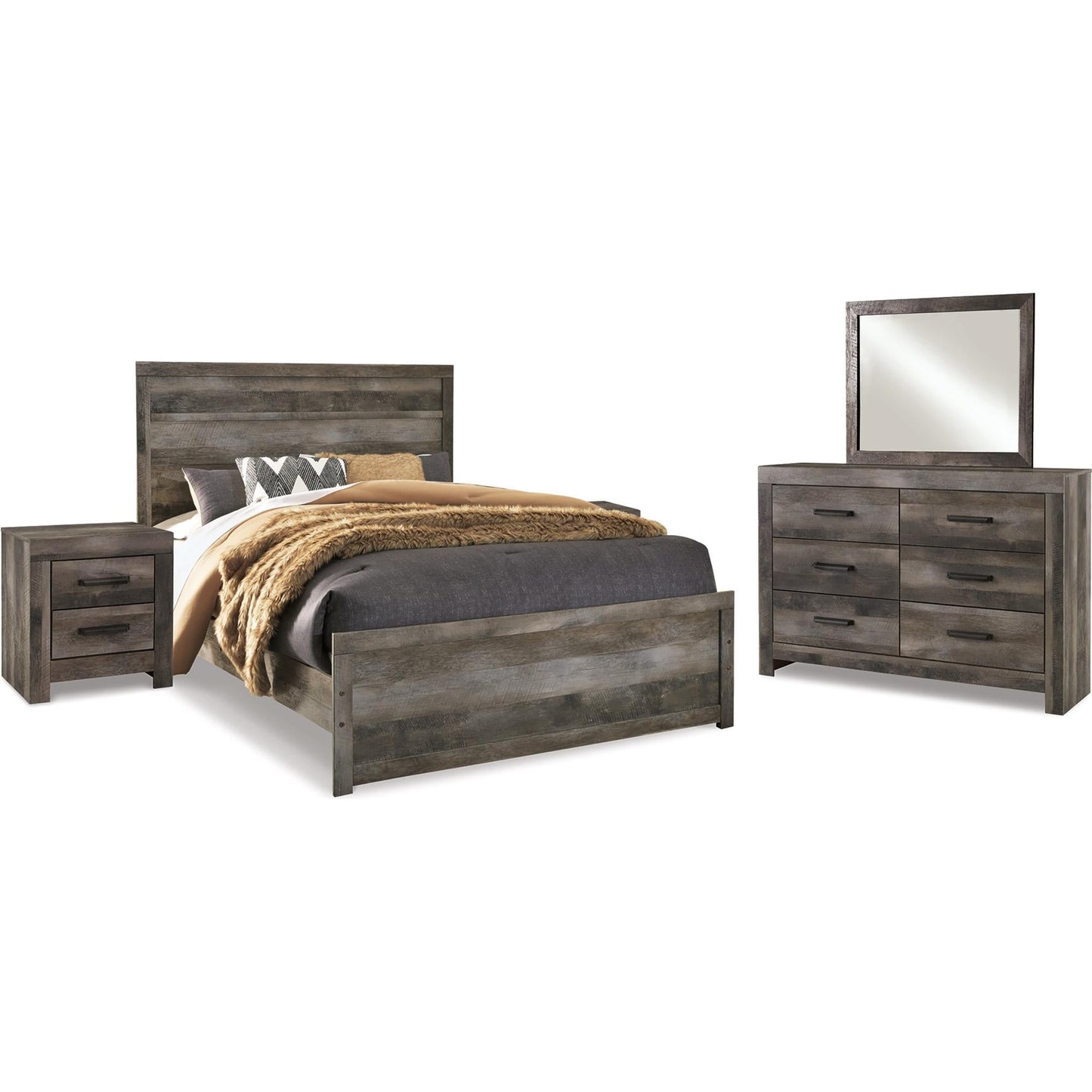 Signature Design by Ashley Wynnlow B440B36 7 pc Queen Panel Bedroom Set - American Furniture of Slidell
