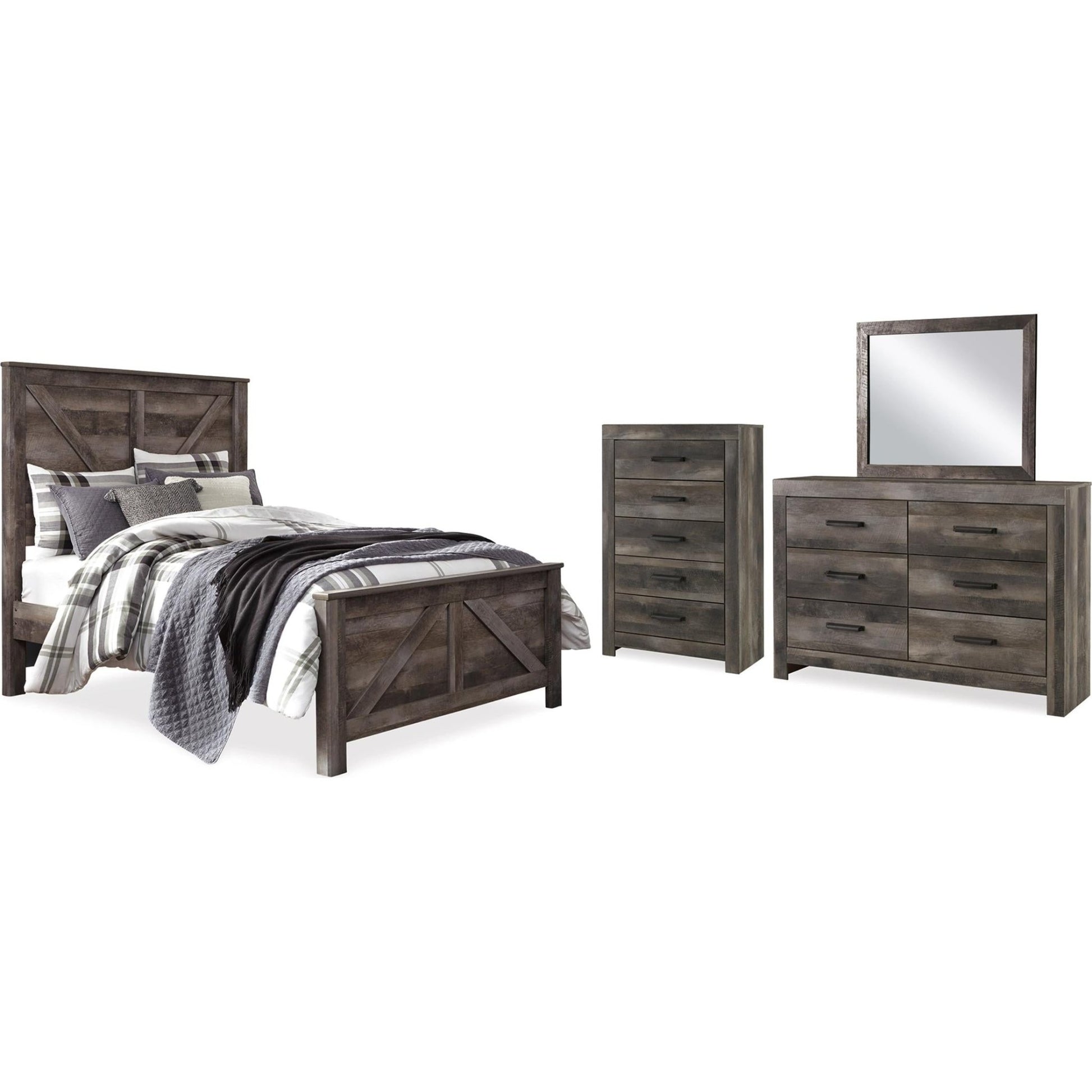 Signature Design by Ashley Wynnlow B440B37 6 pc Queen Panel Bedroom Set - American Furniture of Slidell