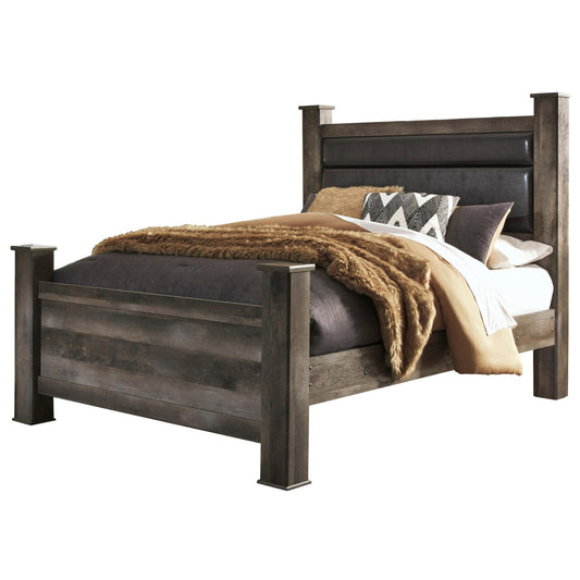 Signature Design by Ashley Wynnlow B440B7 Queen Upholstered Poster Bed - American Furniture of Slidell