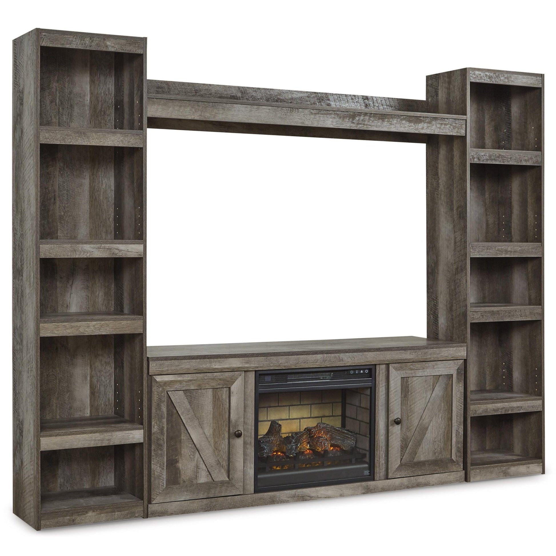 Signature Design by Ashley Wynnlow EW0440W8 4 pc Entertainment Center with Electric Fireplace - American Furniture of Slidell