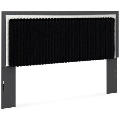 Signature Design by Ashley Zuraleus PCB3380 - 58 King Upholstered Panel Headboard - American Furniture of Slidell