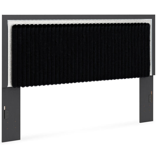 Signature Design by Ashley Zuraleus PCB3380 - 58 King Upholstered Panel Headboard - American Furniture of Slidell