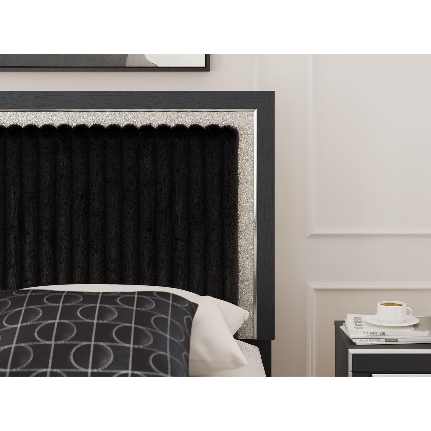 Signature Design by Ashley Zuraleus PCB3380 - 58 King Upholstered Panel Headboard - American Furniture of Slidell
