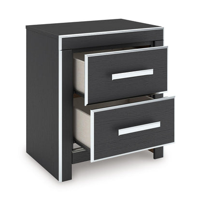 Signature Design by Ashley Zuraleus PCB3380 - 92 Two Drawer Night Stand - American Furniture of Slidell