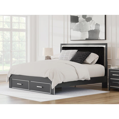 Signature Design by Ashley Zuraleus PCB3380B11 King Upholstered Panel Storage Bed - American Furniture of Slidell