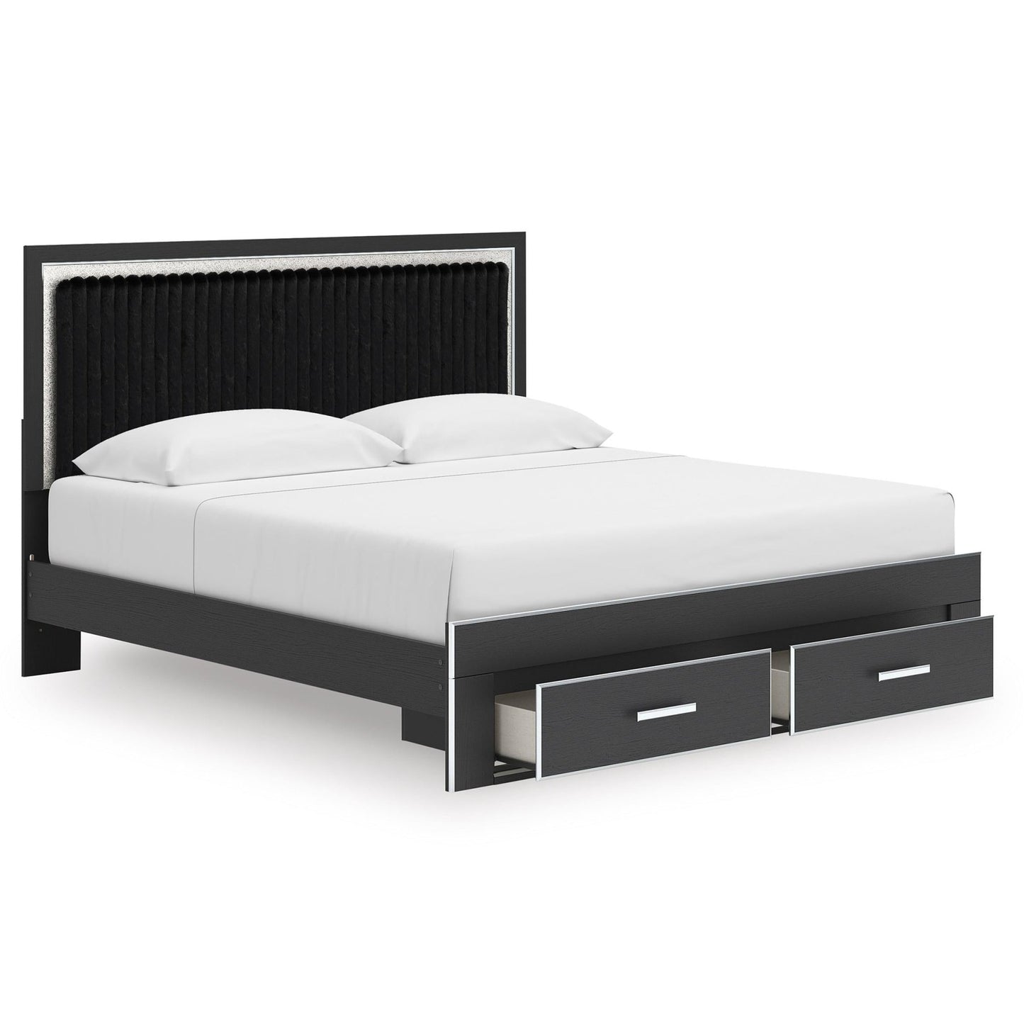 Signature Design by Ashley Zuraleus PCB3380B11 King Upholstered Panel Storage Bed - American Furniture of Slidell