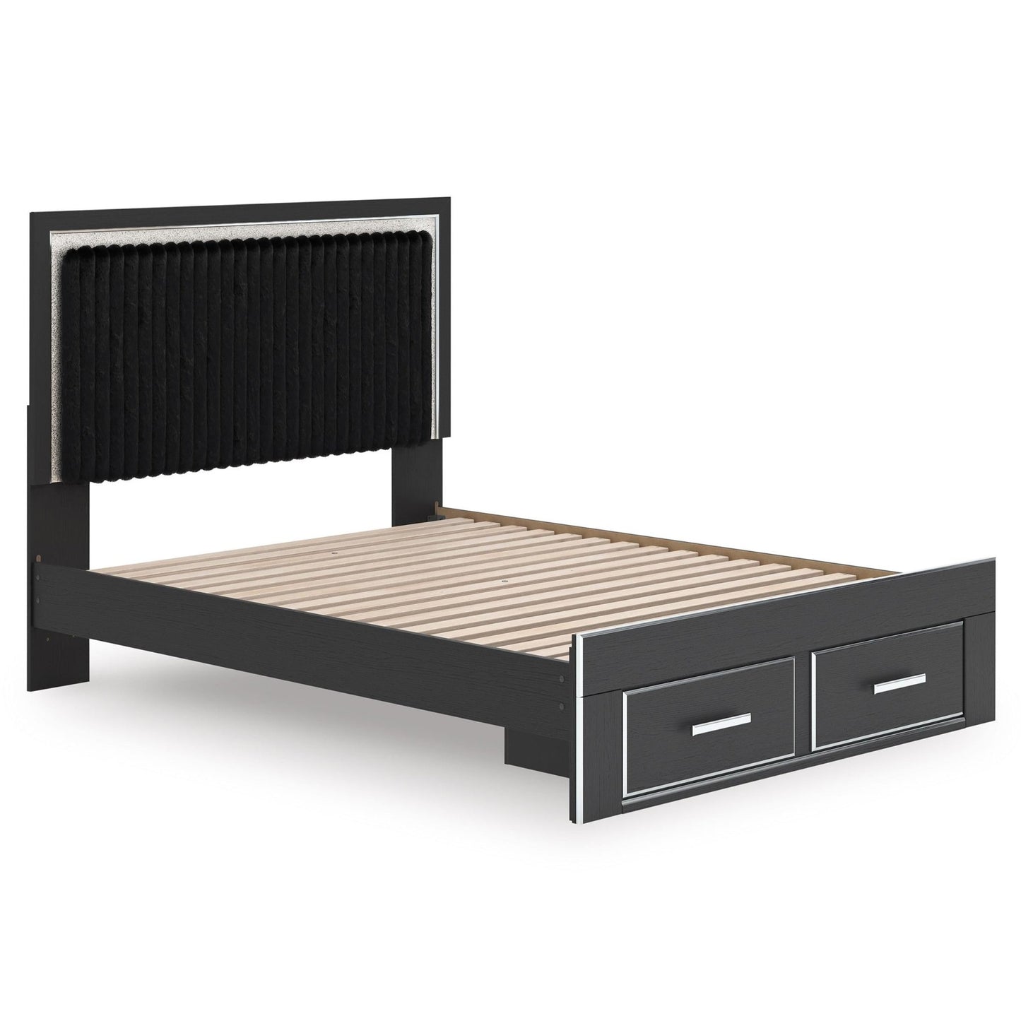 Signature Design by Ashley Zuraleus PCB3380B4 Queen Upholstered Panel Storage Bed - American Furniture of Slidell