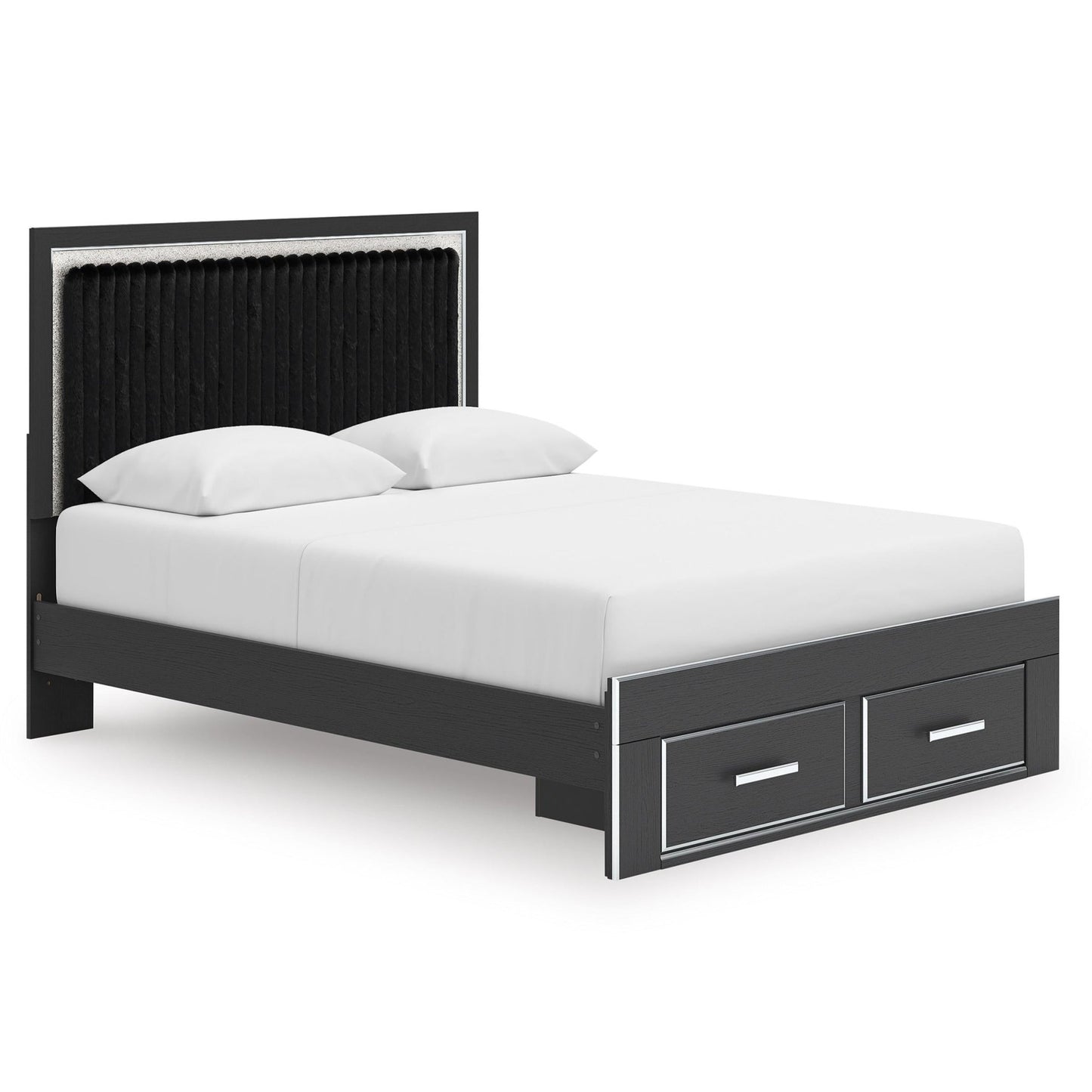 Signature Design by Ashley Zuraleus PCB3380B4 Queen Upholstered Panel Storage Bed - American Furniture of Slidell