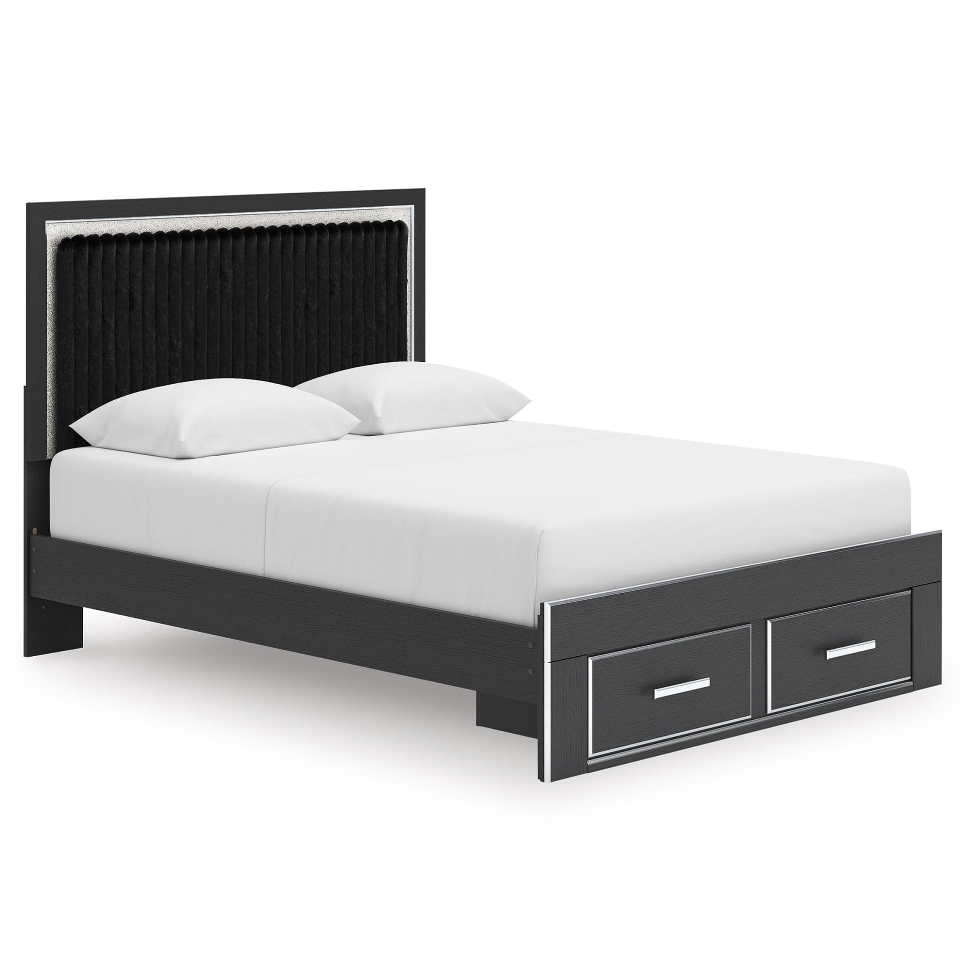 Signature Design by Ashley Zuraleus PCB3380B4 Queen Upholstered Panel Storage Bed - American Furniture of Slidell
