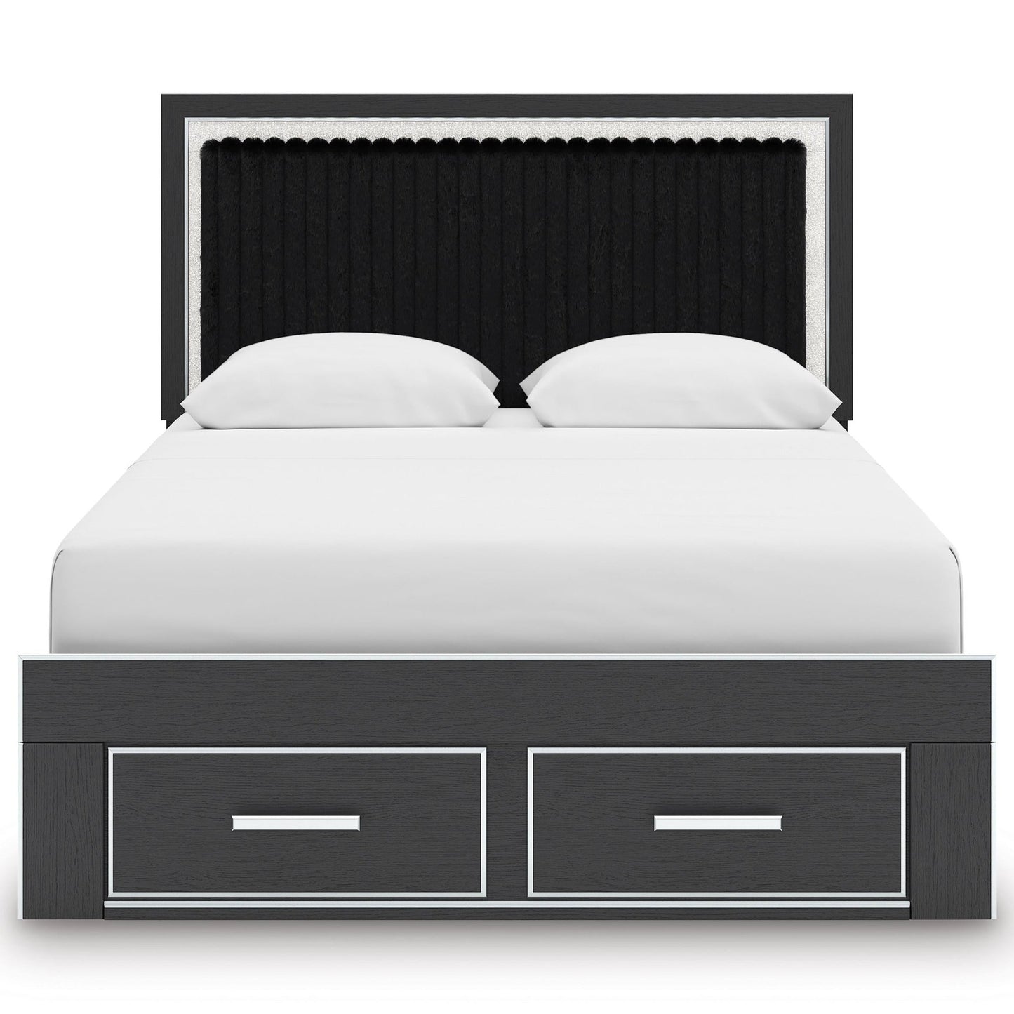 Signature Design by Ashley Zuraleus PCB3380B4 Queen Upholstered Panel Storage Bed - American Furniture of Slidell