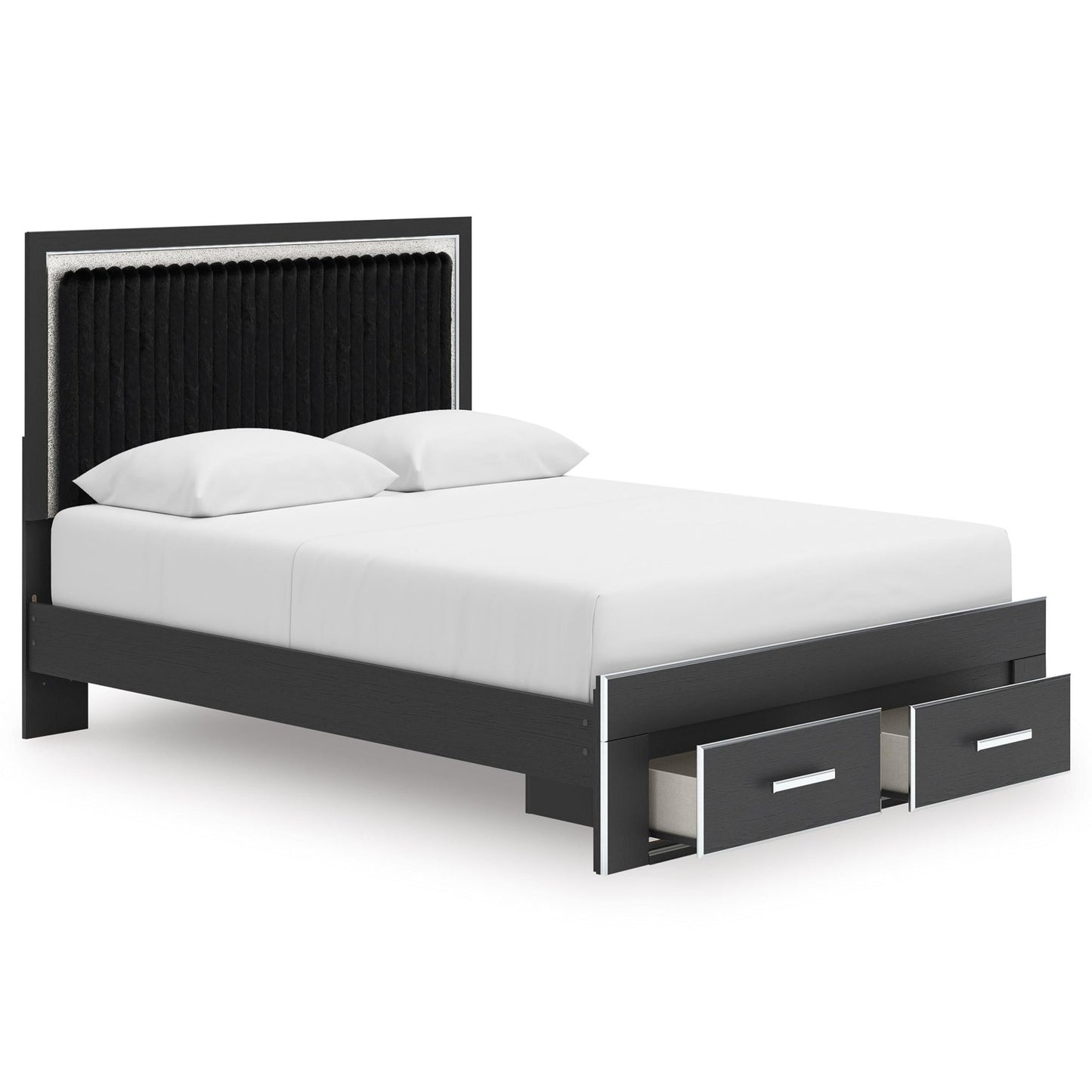 Signature Design by Ashley Zuraleus PCB3380B4 Queen Upholstered Panel Storage Bed - American Furniture of Slidell