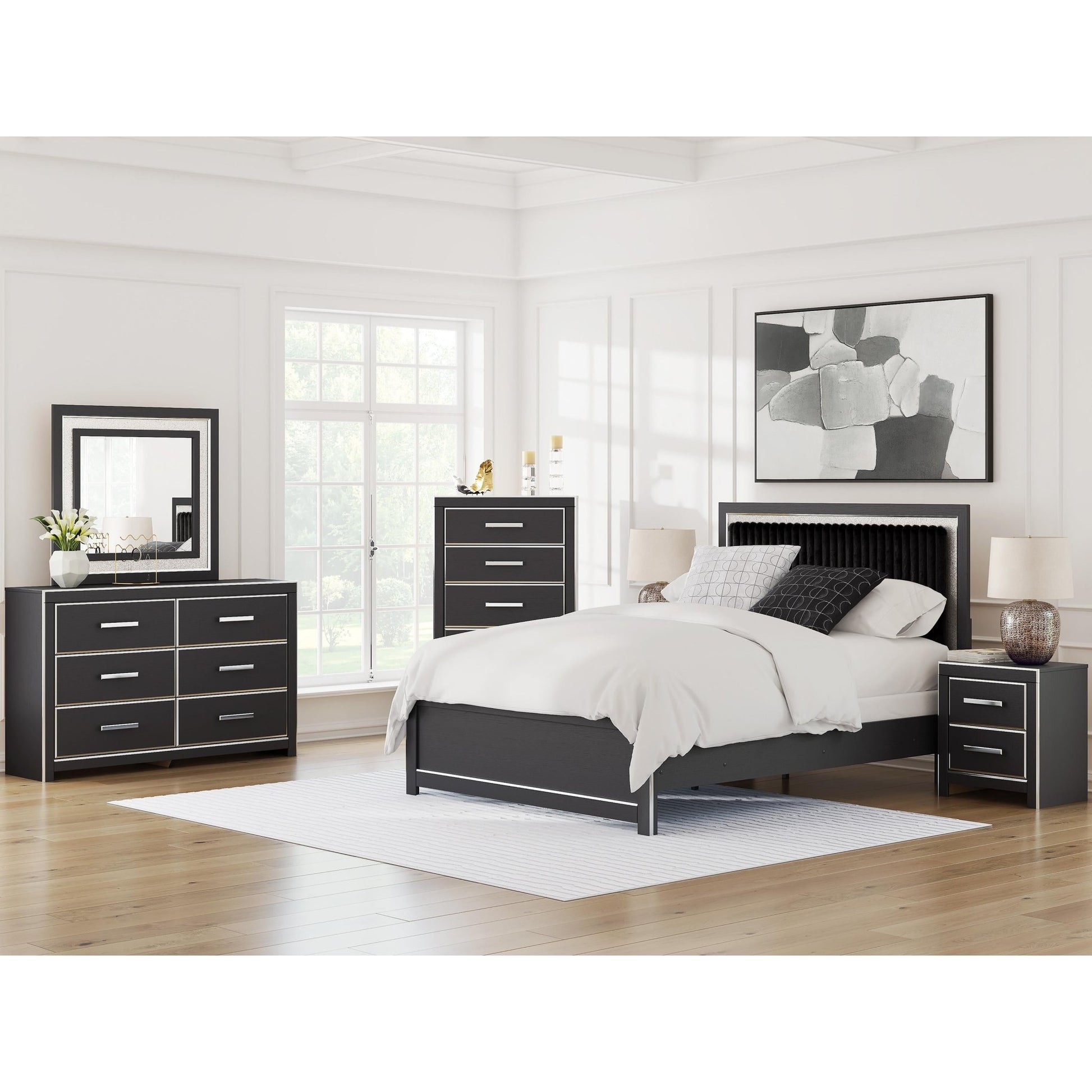 Signature Design by Ashley Zuraleus PCB3380B6 Queen Upholstered Panel Bed - American Furniture of Slidell
