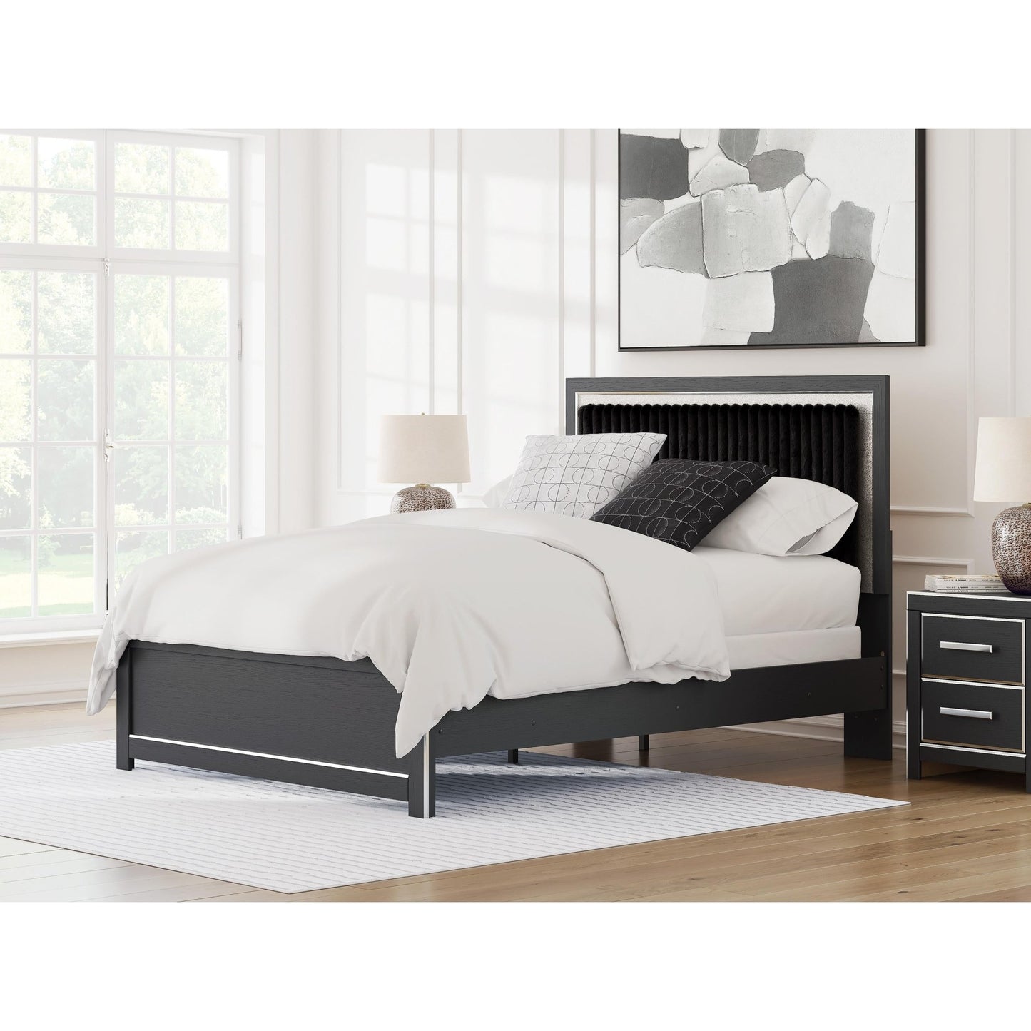 Signature Design by Ashley Zuraleus PCB3380B6 Queen Upholstered Panel Bed - American Furniture of Slidell