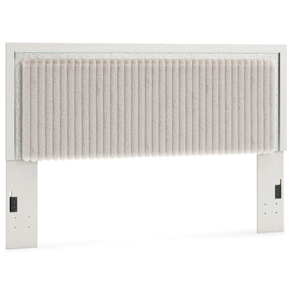 Signature Design by Ashley Zuraleus PCB3381 - 57 Queen Upholstered Panel Headboard - American Furniture of Slidell