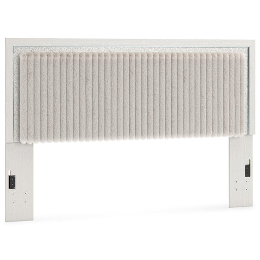 Signature Design by Ashley Zuraleus PCB3381 - 57 Queen Upholstered Panel Headboard - American Furniture of Slidell
