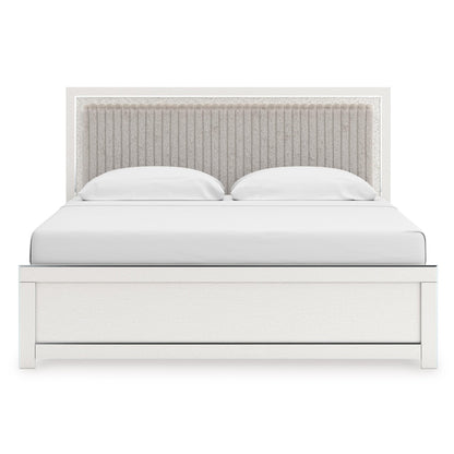 Signature Design by Ashley Zuraleus PCB3381B10 King Upholstered Panel Bed - American Furniture of Slidell