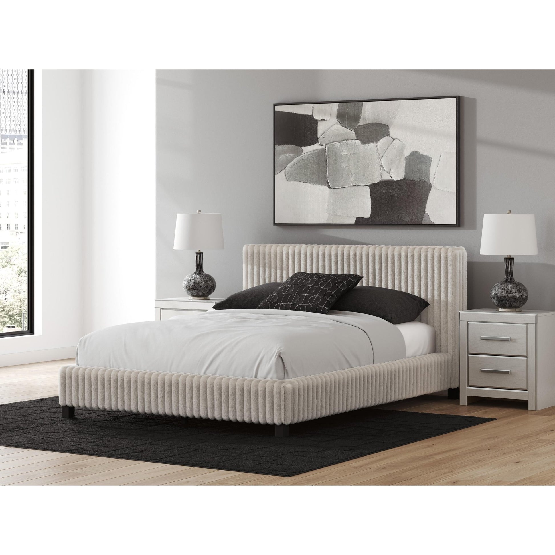 Signature Design by Ashley Zuraleus PCB3381B11 Queen Upholstered Bed - American Furniture of Slidell