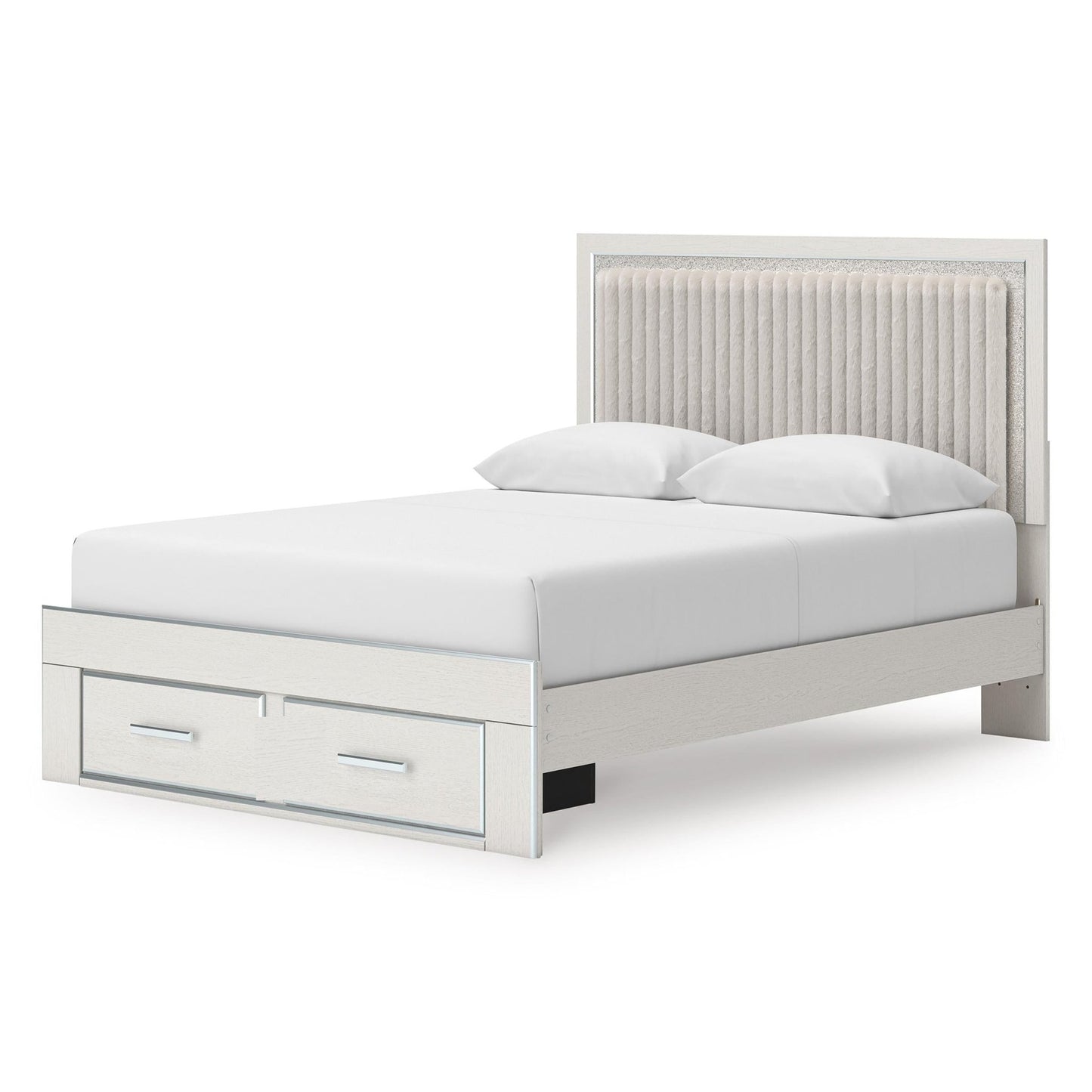 Signature Design by Ashley Zuraleus PCB3381B4 Queen Upholstered Panel Storage Bed - American Furniture of Slidell