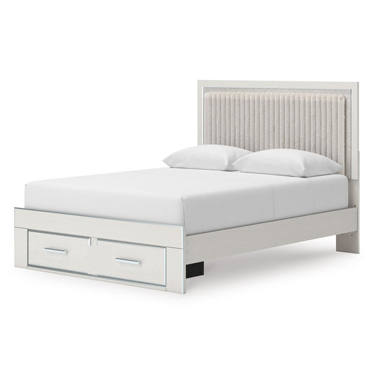 Signature Design by Ashley Zuraleus PCB3381B4 Queen Upholstered Panel Storage Bed - American Furniture of Slidell