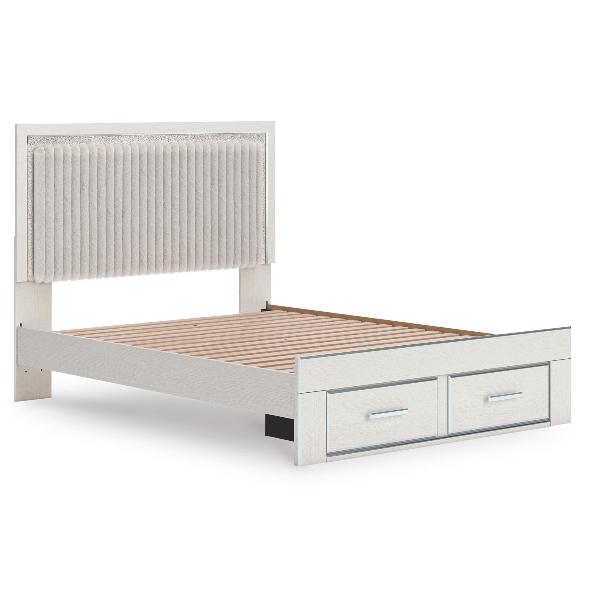 Signature Design by Ashley Zuraleus PCB3381B4 Queen Upholstered Panel Storage Bed - American Furniture of Slidell