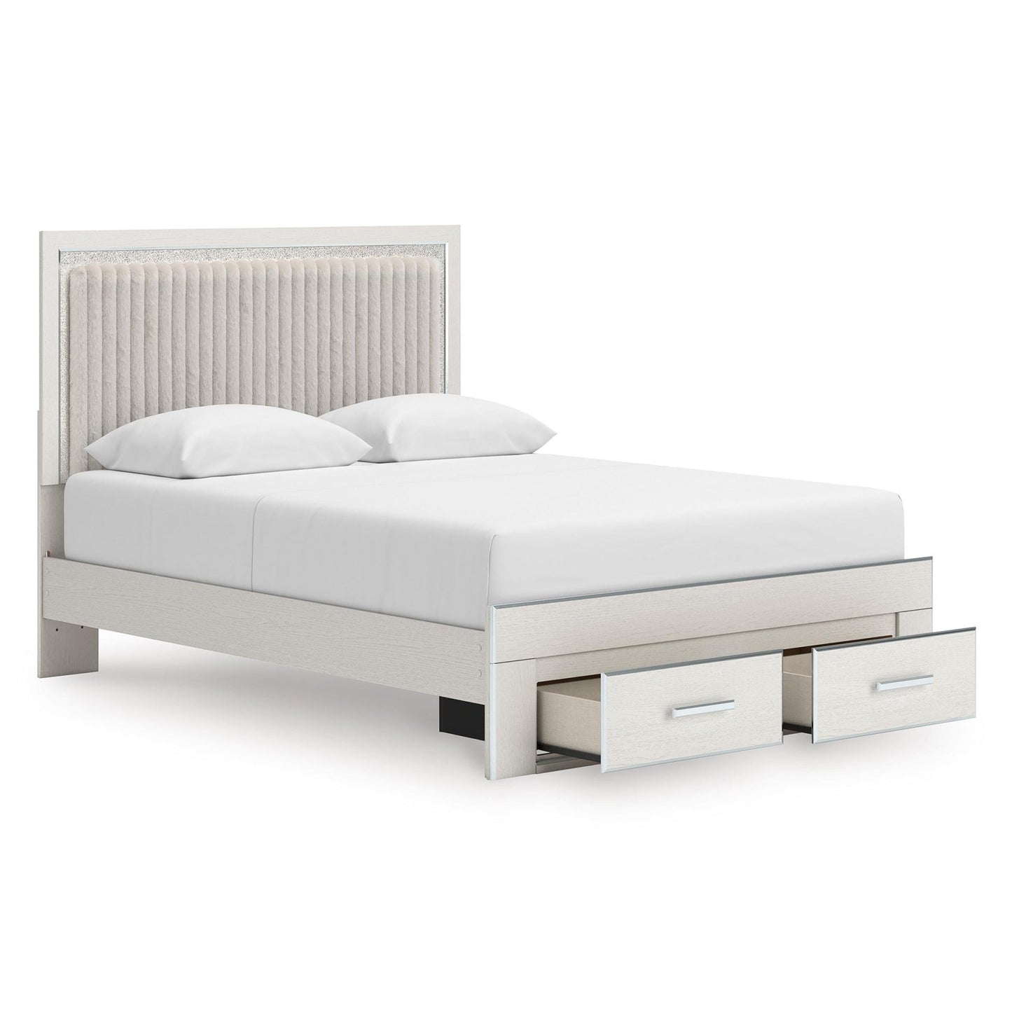 Signature Design by Ashley Zuraleus PCB3381B4 Queen Upholstered Panel Storage Bed - American Furniture of Slidell