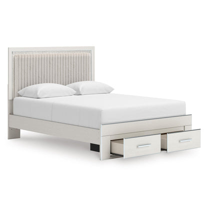 Signature Design by Ashley Zuraleus PCB3381B4 Queen Upholstered Panel Storage Bed - American Furniture of Slidell