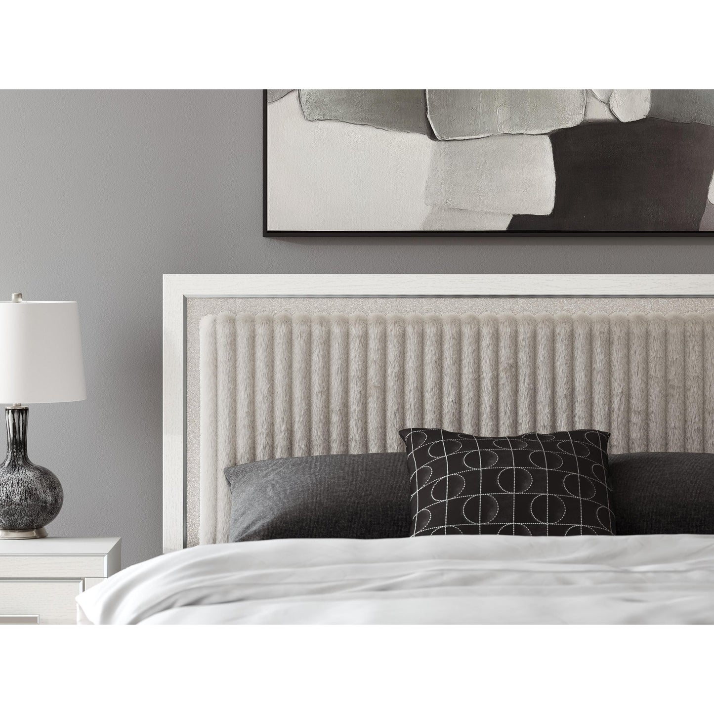 Signature Design by Ashley Zuraleus PCB3381B9 King Upholstered Panel Storage Bed - American Furniture of Slidell