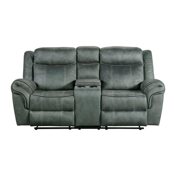 Sorrento Motion Loveseat in Charcoal - American Furniture of Slidell