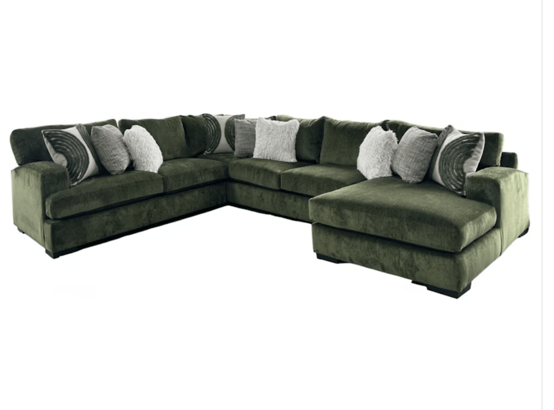Style Line Hana Madison Clover/Lucious Pine 3 PC Sectional 10605.LPMCZC Love/10618 Sofa/10692 Chaise - American Furniture of Slidell