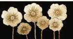 tt1023c-Cream Flowers on Black (horizontal) 55x28 Classy Art