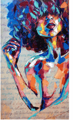 TT1952 Multicolored woman 48x84