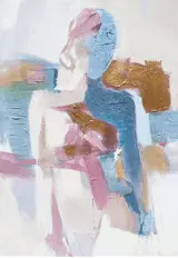 TT2000   Abstract Woman in gold frame   30x40 Classy Art