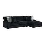 Elements Nightfall 2PC Sectional w/Chaise in Grand Cord (Blk)