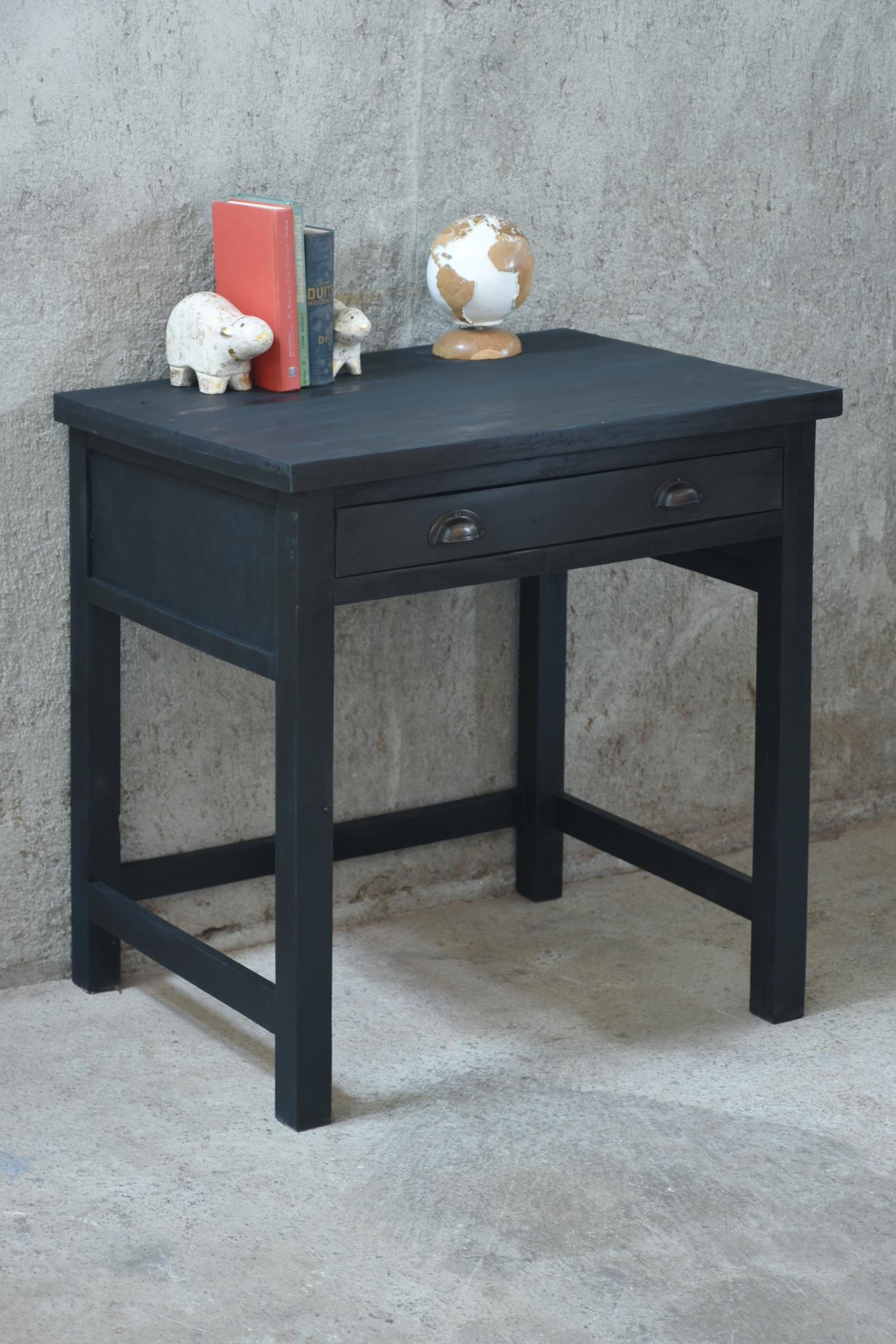Writing Desk 1 Drw w/RG (TAB307) 31.1 X 232 X 31.1 - BLACK WASH (color varies in picture) - American Furniture of Slidell