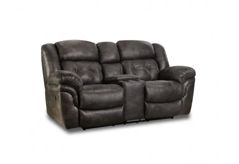 129-22-14 Reclining Console Loveseat Denali Charcoal Home Stretch Furniture