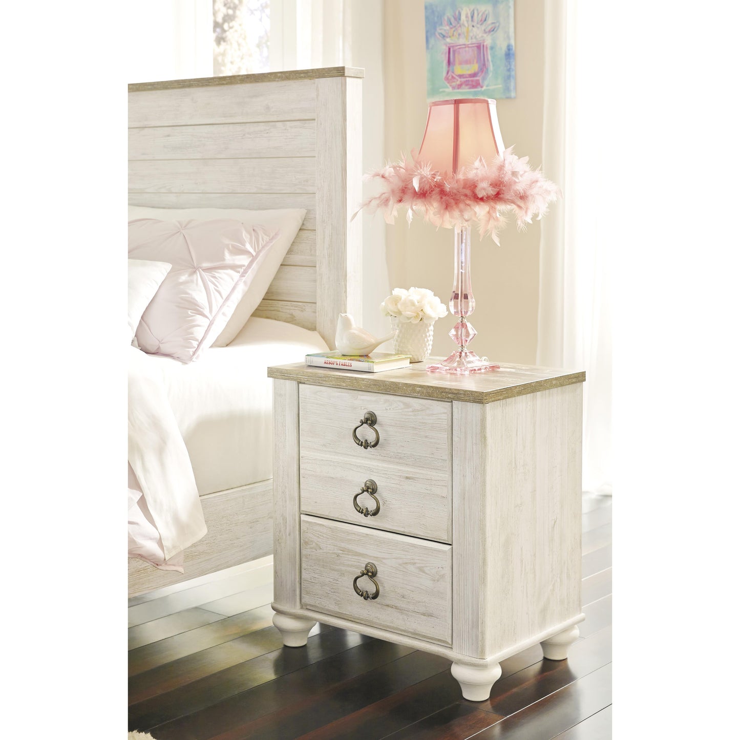 Signature Design by Ashley Willowton 2-Drawer Nightstand B267-92