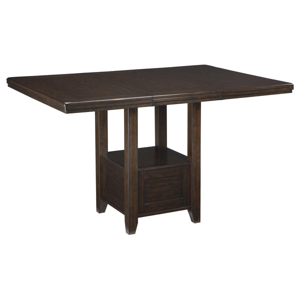 Signature Design by Ashley Haddigan Counter Height Dining Table with Pedestal Base D596-42