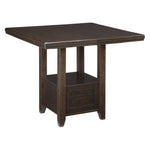 Signature Design by Ashley Haddigan Counter Height Dining Table with Pedestal Base D596-42